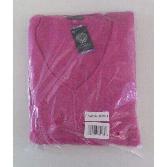 Vince Camuto C3461221 Women's Sz 2XL Paradox Pink Long Sleeve V-Neck Sweater $70 - Picture 6 of 10